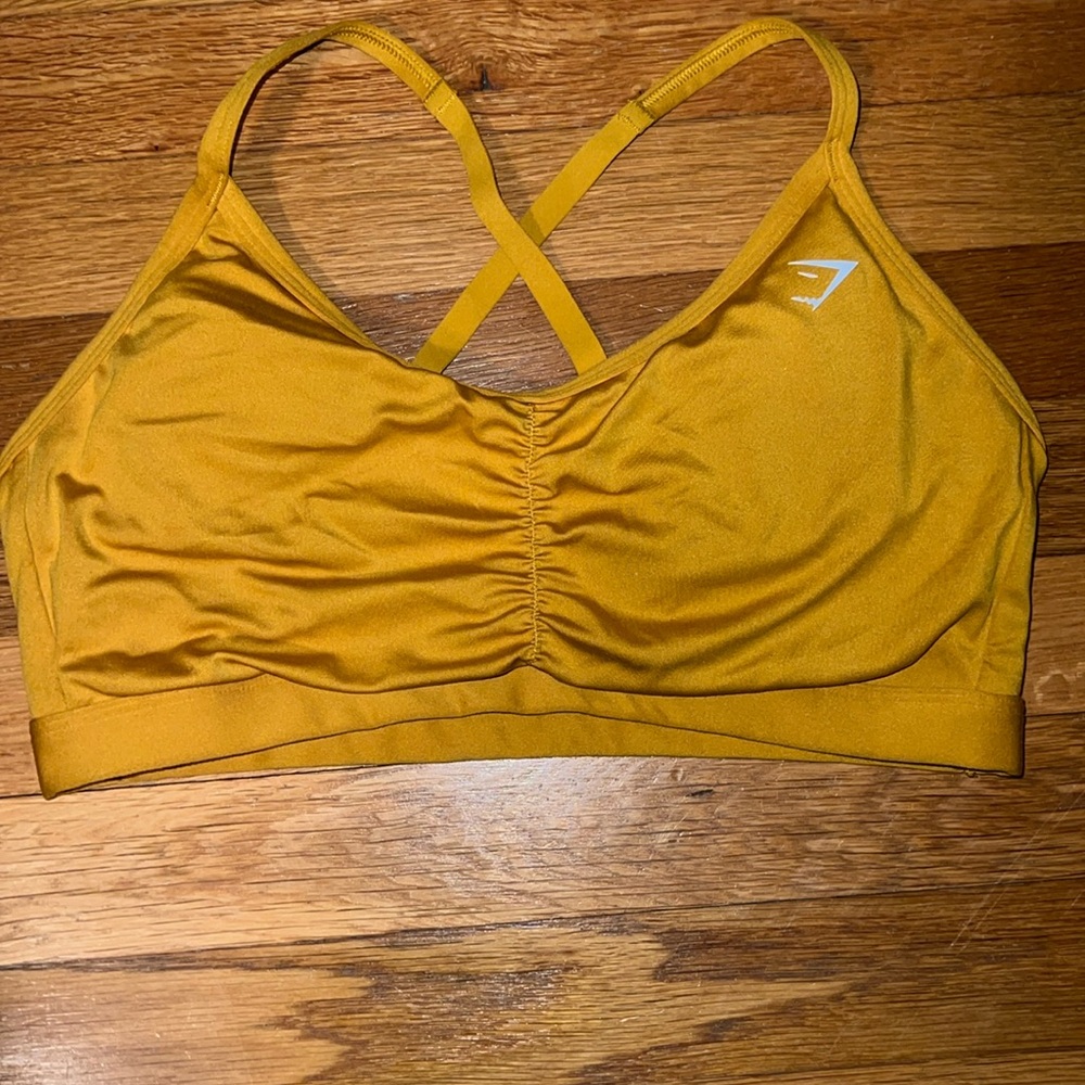 Gymshark Ruched Sports Bra - Turmeric Yellow